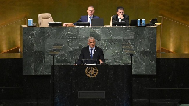 Baru-baru ini, Perdana Menteri Israel Yair Lapid menyatakan dukungannya terhadap negara Palestina di Sidang Majelis Umum PBB, berikut pidato lengkapnya.