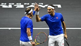 FOTO: Duet Maut Federer dan Nadal di Laver Cup