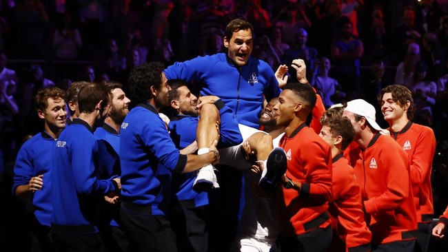 FOTO: Duet Maut Federer dan Nadal di Laver Cup