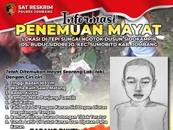 Polisi Sebar Sketsa Wajah Mayat Balita di Sungai Ngotok Jombang