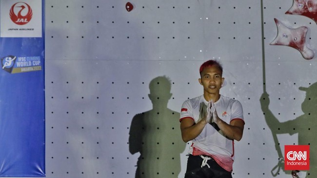 Atlet panjat tebing putra yang dijuluki 'Spiderman Indonesia' Kiromal Katibin ingin memenuhi dua target pribadi di Asian Games 2022 (2023).