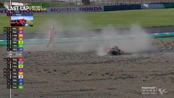 VIDEO: Bagnaia Jatuh, Nyaris Sapu Quartararo di MotoGP Jepang