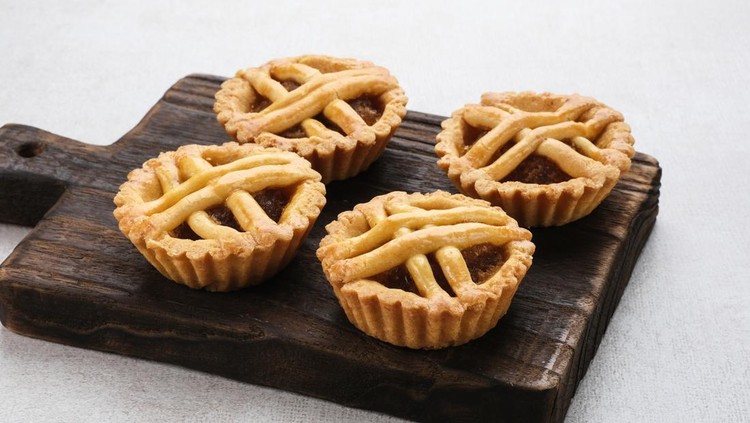 Homemade pineapple pie, copy space, selective focus image.