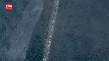 VIDEO: Foto Satelit Rekam Eksodus Warga Rusia Takut Wamil ke Georgia