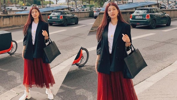 Inspirasi Outfit Kerja yang Stylish untuk Zodiak Libra ala Bae Suzy