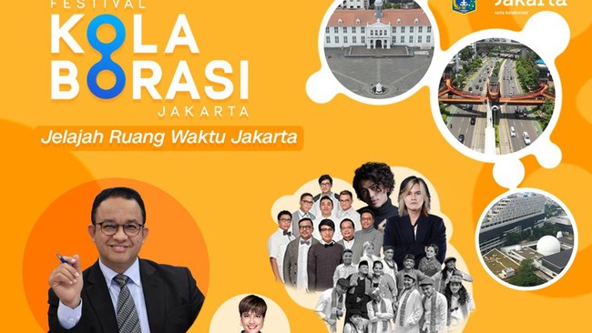 Pemprov DKI Jakarta menggelar Festival Kolaborasi Jakarta sebagai bentuk peringatan perubahan wajah Kota Jakarta pada periode 5 tahun terakhir.