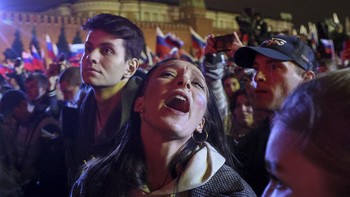 FOTO: Rusia Rayakan Pencaplokan 4 Wilayah dengan Konser Patriotik