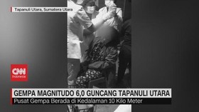 VIDEO: Gempa Magnitudo 6 di Tapanuli Utara