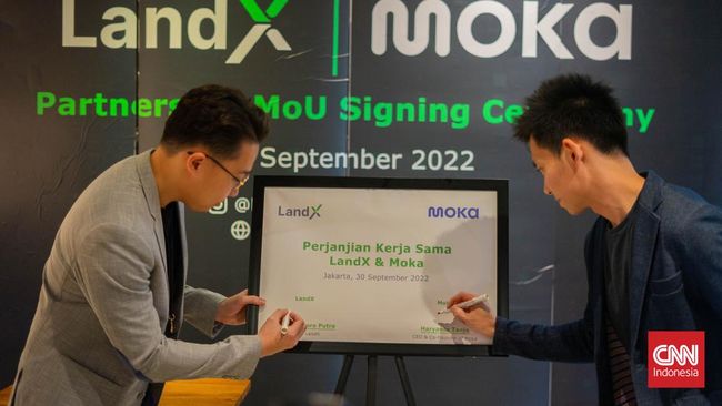 LandX dan Moka meneken kerja sama dalam memberi pendanaan kepada para pelaku UMKM agar bisa berkembang dan bertumbuh. 