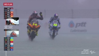 VIDEO: Hujan Deras dan Red Flag Warnai Pertarungan Moto2 Thailand