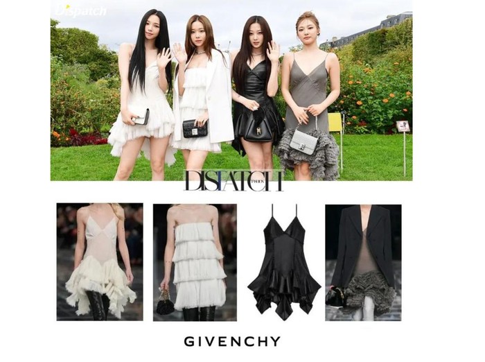 Dalam acara ini, keempat anggota aespa tampil cantik dengan memakai busana dari brand Givenchy, koleksi Fall 22./ foto: instagram.com/dispatch_style