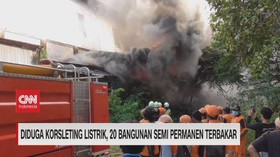 VIDEO: Diduga Korsleting Listrik, 20 Bangunan Terbakar