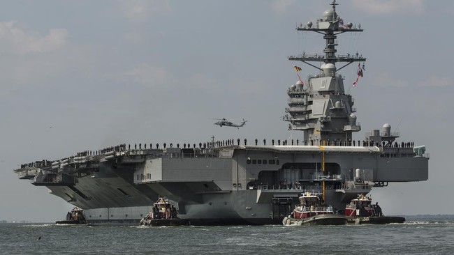 Kapal induk terbaru dan tercanggih milik Angkatan Laut Amerika Serikat untuk pertama kalinya beroperasi pada Selasa (4/10).