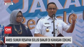 VIDEO: Anies: Sumur Resapan Solusi Banjir di Kawasan Cekung