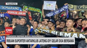 VIDEO: Ribuan Suporter Antarklub Jateng-Diy Gelar Doa Bersama