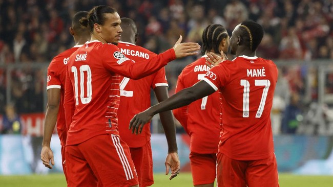 Bayern Munchen menang telak 5-0 atas Viktoria Plzen pada laga Grup C Liga Champions di Stadion Allianz Arena, Selasa (4/10).