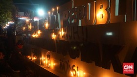 Aksi Solidaritas Kanjuruhan, Mapolda DIY Dicoret Tulisan 'Pembunuh'