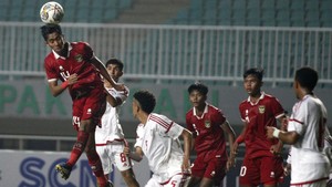 Indonesia Unggul 1-0 atas Palestina U-17 di Babak Pertama