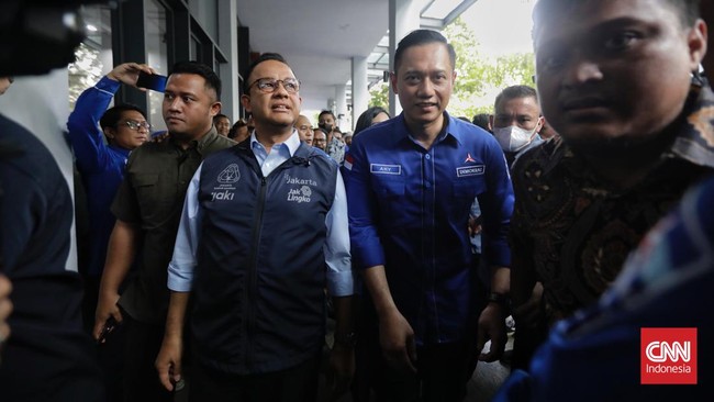 Anies Baswedan menemui Ketua Umum Partai Demokrat Agus Harimurti Yudhoyono (AHY) di Kantor DPP Demokrat, Jakarta Pusat, Kamis sore.