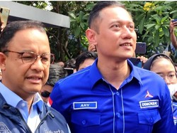 Didampingi Annisa Pohan, AHY Sambut Hangat Anies di Markas Demokrat