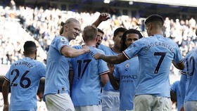 FOTO: Haaland Cetak Gol, Man City Menang Mudah di Liga Inggris