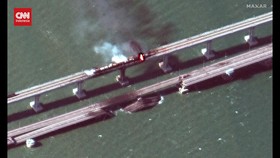 VIDEO: Jembatan Crimea Rusak Parah karena Ledakan Besar