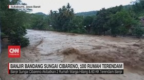 VIDEO: Banjir Bandang Sungai Cibareno Usai Gempa, 100 Rumah Terendam