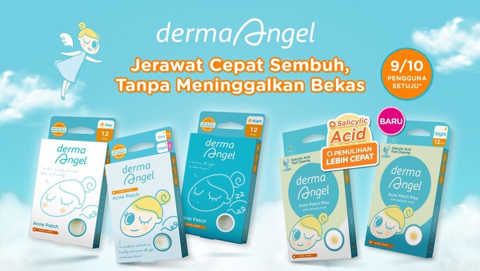 Derma Angel Acne Patch Plus dengan Salicylic Acid, Bisa Redakan Jerawat Batu!