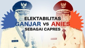 INFOGRAFIS: Elektabilitas Ganjar vs Anies sebagai Capres