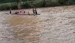 Viral Rombongan Pengantin Menaiki Rakit Menembus Deras Sungai Sukabumi