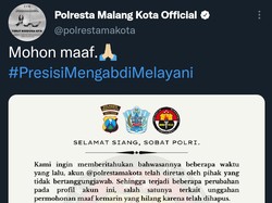 Akun Twitter Polresta Malang Kota Diretas Usai Unggah Foto Sujud Massal