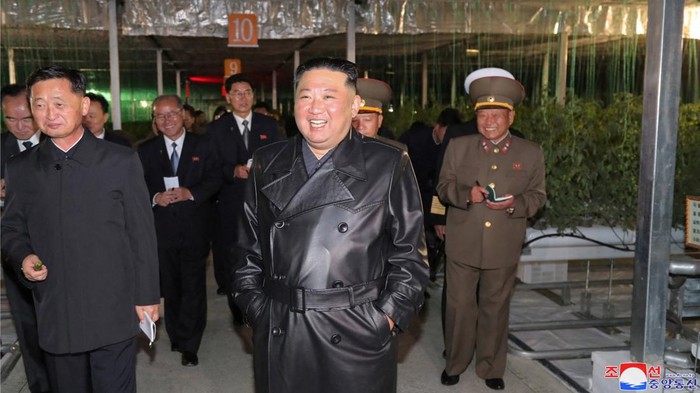 North Korea's leader Kim Jong Un attends the opening ceremony of the Ryonpho Greenhouse Farm to mark the anniversary of the founding of the ruling Workers' Party, in North Korea, in this undated photo released on October 11, 2022 by North Korea's Korean Central News Agency (KCNA). KCNA via REUTERS ATTENTION EDITORS - THIS IMAGE WAS PROVIDED BY A THIRD PARTY. REUTERS IS UNABLE TO INDEPENDENTLY VERIFY THIS IMAGE. NO THIRD PARTY SALES. SOUTH KOREA OUT. NO COMMERCIAL OR EDITORIAL SALES IN SOUTH KOREA.      TPX IMAGES OF THE DAY