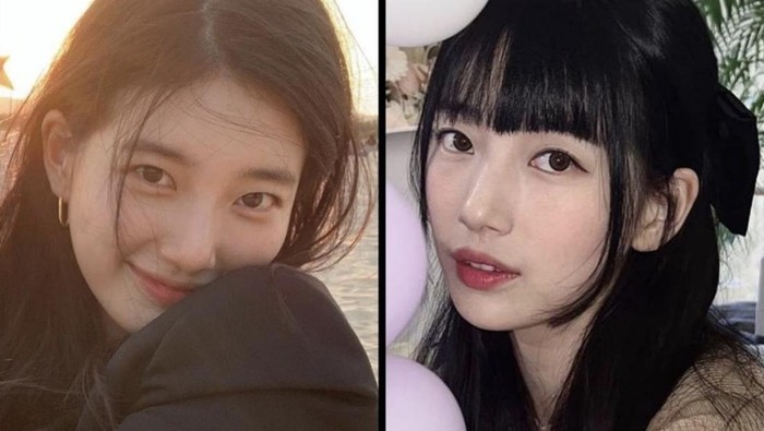Penampilan baru Suzy sukses membuat pangling netizen. Banyak yang menilai kalau image Suzy langsung berubah 180 derajat dengan gaya rambut barunya./ foto: instagram.com/skuukzky