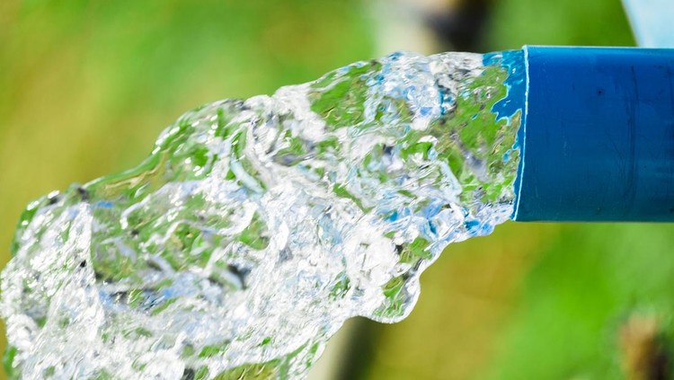 Blue pump pipe water flow equipment agriculture