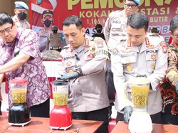Polresta Barelang Musnahkan 1 Kg Kokain-6 Kg Ganja