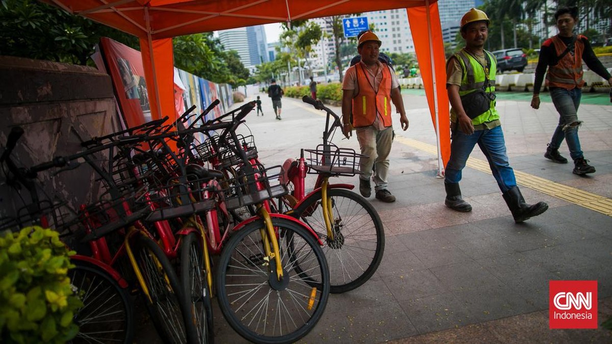 FOTO: Sepeda Sewa Sudirman-Thamrin yang Terbengkalai
