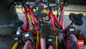 FOTO: Sepeda Sewa Sudirman-Thamrin yang Terbengkalai