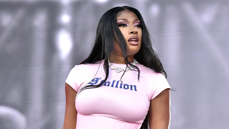 AUSTIN, TEXAS - OCTOBER 01: Megan Thee Stallion performs during the ACL Music festival at Zilker Park on October 01, 2021 in Austin, Texas. (Photo by Tim Mosenfelder/FilmMagic)