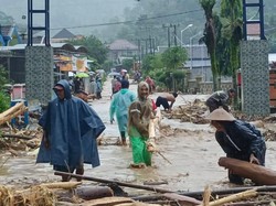 Banjir Bandang Bawa Material Lumpur dan Kayu Terjang Pujiharjo Malang