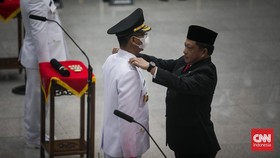 FOTO: Heru Budi Hartono Resmi Jabat Pj Gubernur DKI Gantikan Anies