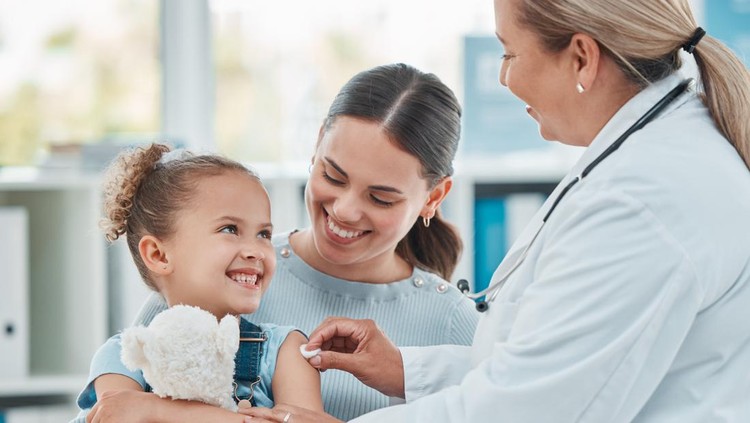 She's not afraid to get her routine vaccine