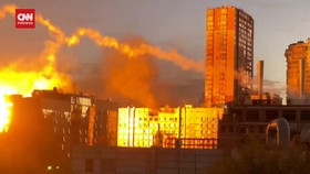 VIDEO: Kyiv Kembali Hancur Diserang Drone Kamikaze Rusia