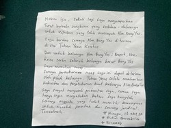 Permohonan Maaf Bharada E Ditulis saat Berada di Rutan Bareskrim