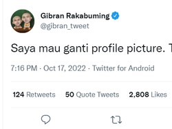 Gibran Mas Wali Mau Ganti Foto Profil Twitter, Ada Ide Gaes?