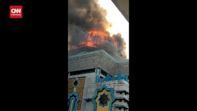 VIDEO: Penampakan Kebakaran Kubah Masjid Jakarta Islamic Center