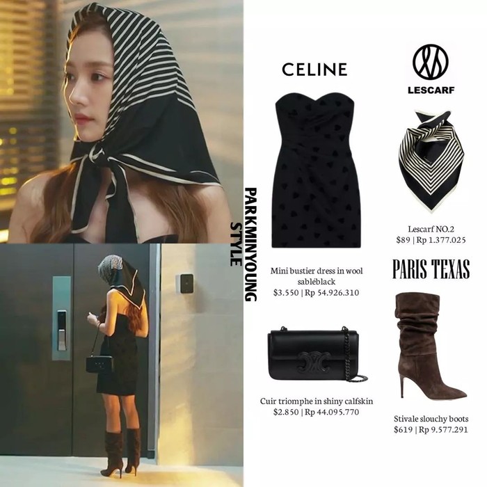 Outfit kece Park Min Young berikutnya yaitu mini dress Celine yang harganya capai Rp55 juta. Di drama ini, Park Min Young terlibat cinta segitiga dengan Kim Jae Young dan Go Kyung Pyo./ Foto: instagram.com/parkminyoung.style/