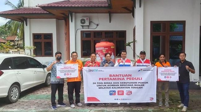 Pertamina Peduli Bantu Korban Banjir di Kalimantan Tengah