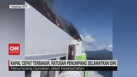 VIDEO: Kapal Cepat Terbakar, Ratusan Penumpang Selamatkan Diri