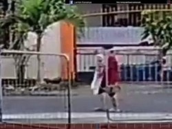 Sosok Wanita Berbaju Merah Penculik Balita di Sulut Terekam CCTV
