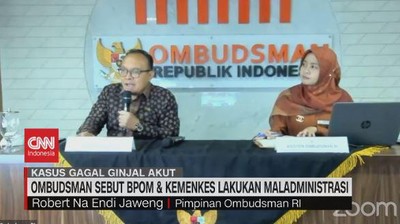 img-title VIDEO: Ombudsman Sebut BPOM & Kemenkes Lakukan Maladministrasi